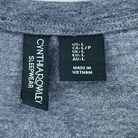 Cynthia Rowley Sleepwear "Let's Sleep Under The Stars" Gown Blue Women Large NWT - Picture 4 of 6